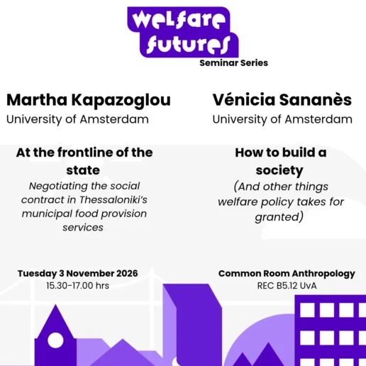 Welfare future seminar door Martha Kapazoglou en Vénicia Sananès